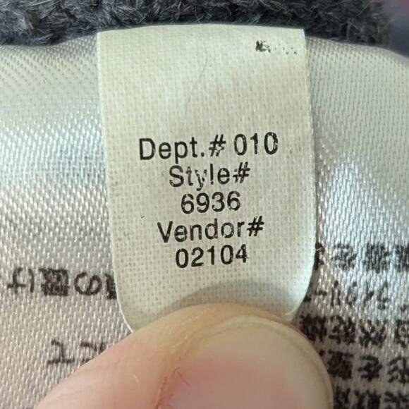 Eddie Bauer Collectibles Gray Chevron Button Up Angora Knit Sweater Size 2X - Picture 9 of 10